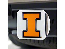 Hitch Cover with University of Illinois Logo; Chrome (Universal; Some Adaptation May Be Required)