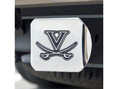 Hitch Cover with University of Virginia Logo; Chrome (Universal; Some Adaptation May Be Required)