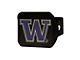 Hitch Cover with University of Washington Logo; Purple (Universal; Some Adaptation May Be Required)