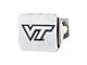 Hitch Cover with Virginia Tech Logo; Chrome (Universal; Some Adaptation May Be Required)