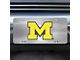 License Plate with University of Michigan Logo; Stainless Steel (Universal; Some Adaptation May Be Required)