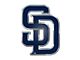 San Diego Padres Embossed Emblem; Navy (Universal; Some Adaptation May Be Required)