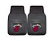 Vinyl Front Floor Mats with Miami Heat Logo; Black (Universal; Some Adaptation May Be Required)