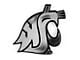 Washington State University Molded Emblem; Chrome (Universal; Some Adaptation May Be Required)