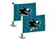 Ambassador Flags with San Jose Sharks Logo; Teal (Universal; Some Adaptation May Be Required)