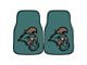 Carpet Front Floor Mats with Coastal Carolina University Logo; Teal (Universal; Some Adaptation May Be Required)