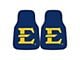 Carpet Front Floor Mats with East Tennessee University Logo; Navy (Universal; Some Adaptation May Be Required)