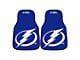 Carpet Front Floor Mats with Tampa Bay Lightning Logo; Royal (Universal; Some Adaptation May Be Required)