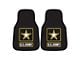 Carpet Front Floor Mats with U.S. Army Logo; Black (Universal; Some Adaptation May Be Required)