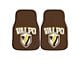 Carpet Front Floor Mats with Valparaiso University Logo; Black (Universal; Some Adaptation May Be Required)