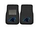 Embroidered Front Floor Mats with Carolina Panthers Logo; Black (Universal; Some Adaptation May Be Required)