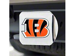 Hitch Cover with Cincinnati Bengals Logo; Orange (Universal; Some Adaptation May Be Required)