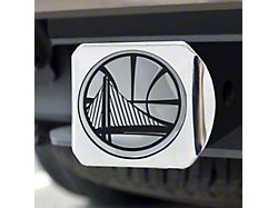 Hitch Cover with Golden State Warriors Logo; Chrome (Universal; Some Adaptation May Be Required)