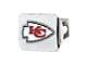 Hitch Cover with Kansas City Chiefs Logo; Red (Universal; Some Adaptation May Be Required)