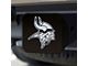 Hitch Cover with Minnesota Vikings Logo; Black (Universal; Some Adaptation May Be Required)