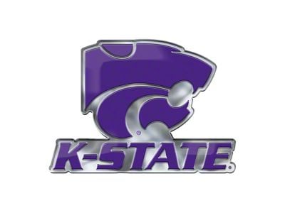 Kansas State University Embossed Emblem; Purple (Universal; Some Adaptation May Be Required)