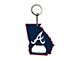 Keychain Bottle Opener with Atlanta Braves Logo; Blue and Red