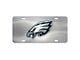 License Plate with Philadelphia Eagles Logo; Stainless Steel (Universal; Some Adaptation May Be Required)