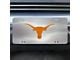 License Plate with University of Texas Logo; Stainless Steel (Universal; Some Adaptation May Be Required)