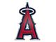 Los Angeles Angels Embossed Emblem; Red (Universal; Some Adaptation May Be Required)