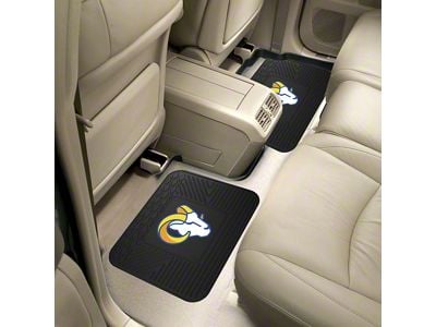 Molded Rear Floor Mats with Los Angeles Rams Logo (Universal; Some Adaptation May Be Required)