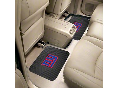 Molded Rear Floor Mats with New York Giants Logo (Universal; Some Adaptation May Be Required)