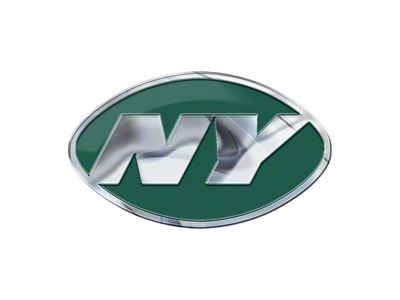 New York Jets Embossed Emblem; Green (Universal; Some Adaptation May Be Required)