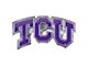 TCU University Embossed Emblem; Purple (Universal; Some Adaptation May Be Required)