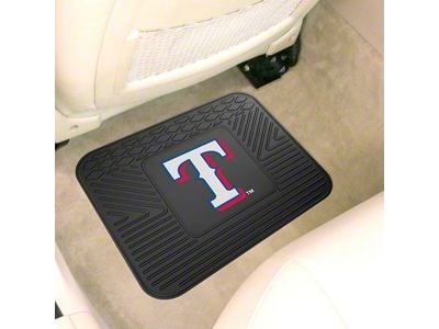 Utility Mat with Texas Rangers Logo; Black (Universal; Some Adaptation May Be Required)