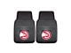 Vinyl Front Floor Mats with Atlanta Hawks Logo; Black (Universal; Some Adaptation May Be Required)