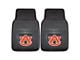 Vinyl Front Floor Mats with Auburn University Logo; Black (Universal; Some Adaptation May Be Required)