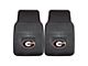 Vinyl Front Floor Mats with University of Georgia Logo; Black (Universal; Some Adaptation May Be Required)