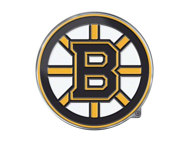 Boston Bruins Embossed Emblem; Black (Universal; Some Adaptation May Be Required)