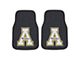 Carpet Front Floor Mats with Appalachian State University Logo; Black (Universal; Some Adaptation May Be Required)