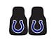 Carpet Front Floor Mats with Indianapolis Colts Logo; Blue (Universal; Some Adaptation May Be Required)