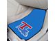 Carpet Front Floor Mats with Louisiana Tech University Logo; Blue (Universal; Some Adaptation May Be Required)