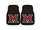 Carpet Front Floor Mats with Miami of Ohio Logo; Black (Universal; Some Adaptation May Be Required)