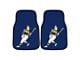 Carpet Front Floor Mats with Milwaukee Brewers Logo; Navy (Universal; Some Adaptation May Be Required)