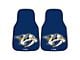 Carpet Front Floor Mats with Nashville Predators Logo; Blue (Universal; Some Adaptation May Be Required)