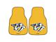 Carpet Front Floor Mats with Nashville Predators Logo; Yellow (Universal; Some Adaptation May Be Required)