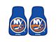 Carpet Front Floor Mats with New York Islanders Logo; Blue (Universal; Some Adaptation May Be Required)