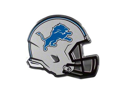 Detroit Lions Embossed Helmet Emblem; Blue and Gray (Universal; Some Adaptation May Be Required)