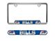 Embossed License Plate Frame with Buffalo Bills Logo; Blue (Universal; Some Adaptation May Be Required)