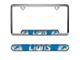 Embossed License Plate Frame with Detroit Lions Logo; Blue (Universal; Some Adaptation May Be Required)