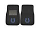 Embroidered Front Floor Mats with Indianapolis Colts Logo; Black (Universal; Some Adaptation May Be Required)