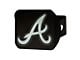 Hitch Cover with Atlanta Braves Logo; Black (Universal; Some Adaptation May Be Required)