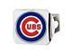 Hitch Cover with Chicago Cubs Logo; Chrome (Universal; Some Adaptation May Be Required)