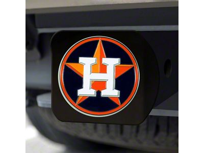 Hitch Cover with Houston Astros Logo; Black (Universal; Some Adaptation May Be Required)