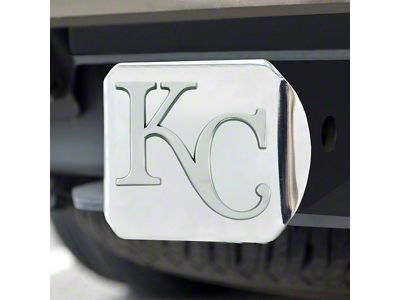 Hitch Cover with Kansas City Royals Logo; Chrome (Universal; Some Adaptation May Be Required)