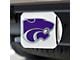 Hitch Cover with Kansas State University Logo; Chrome (Universal; Some Adaptation May Be Required)